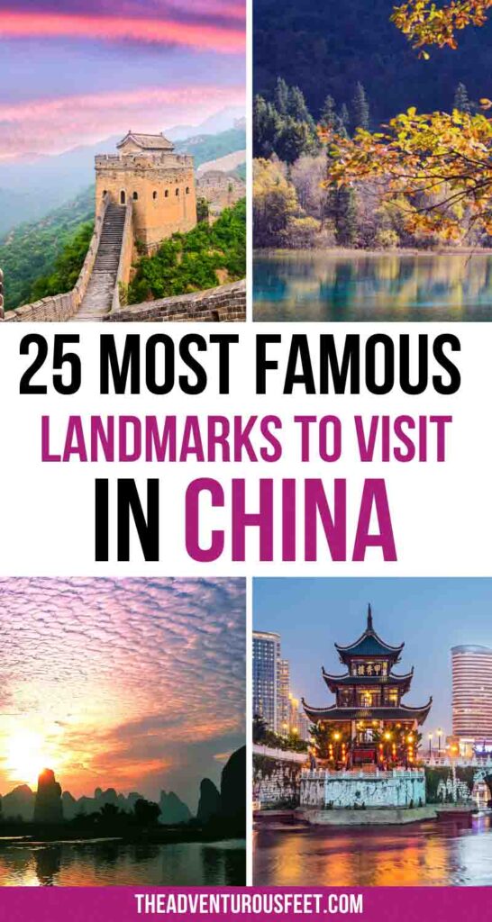 Traveling to China and looking for places to visit? Here are the most famous landmarks in China that you shouldn't miss. From Chinese monuments to the natural wonders of China, these are the must-see places.| famous monuments in China| China landmarks not to miss| famous buildings in China| Historical sites in China|famous landmarks of China| Famous Chinese monuments| Chinese famous landmarks| famous Chinese landmark| natural landmarks in China| Chinese famous buildings| famous places in China