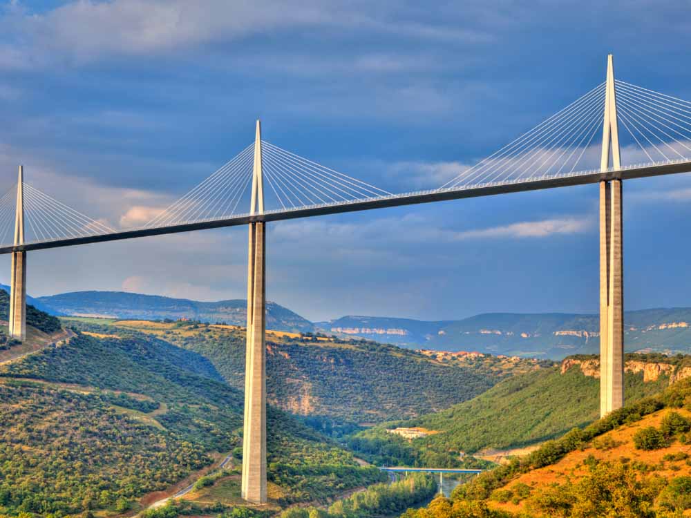 Millau Viaduct is one of the famous structures in France