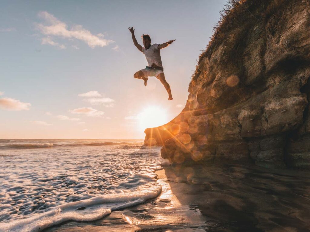 Jumping off a cliff s one of the crazy bucket list ideas