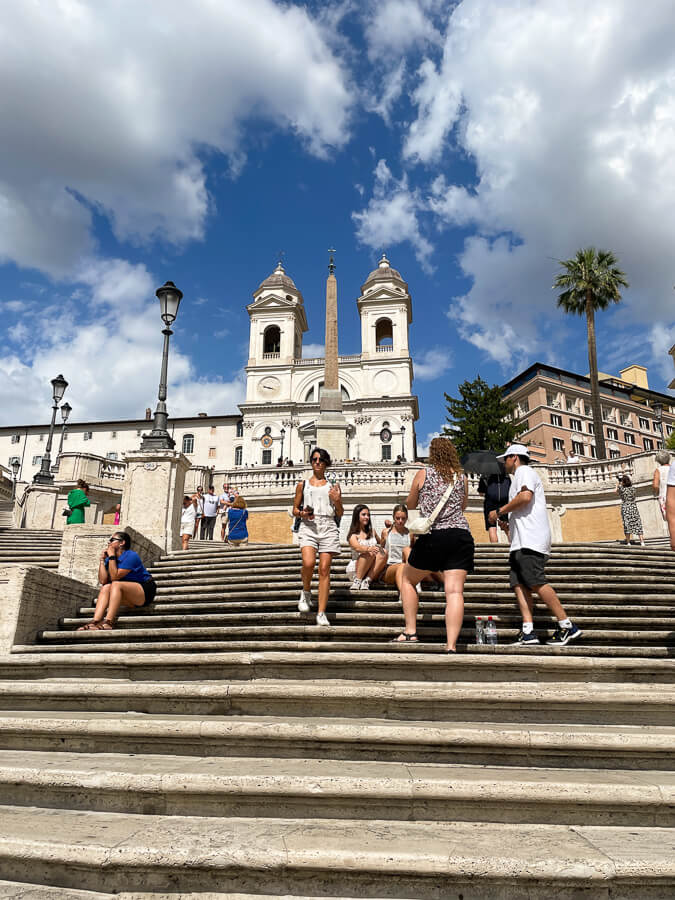 Walking on the Spanish Steps is one of the fun things to do in Rome.