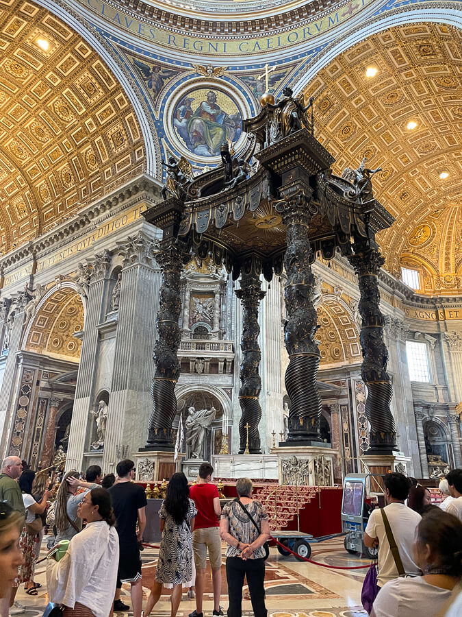 The high altar in St. Peter's basilica