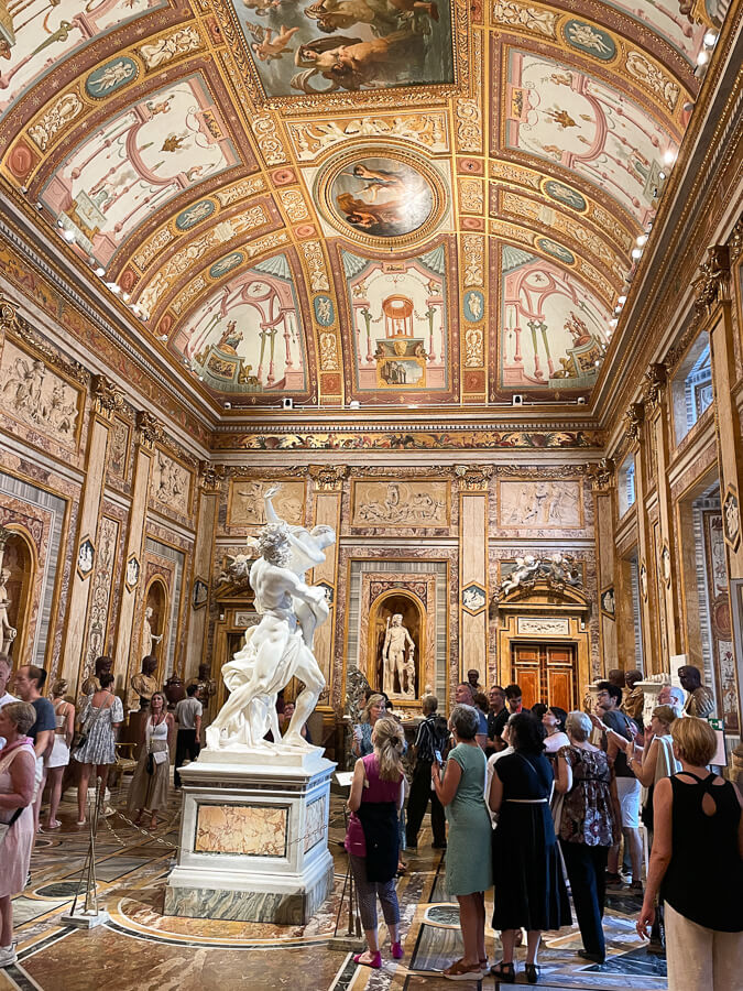 Galleria Borghese is one of the main attractions in Rome.