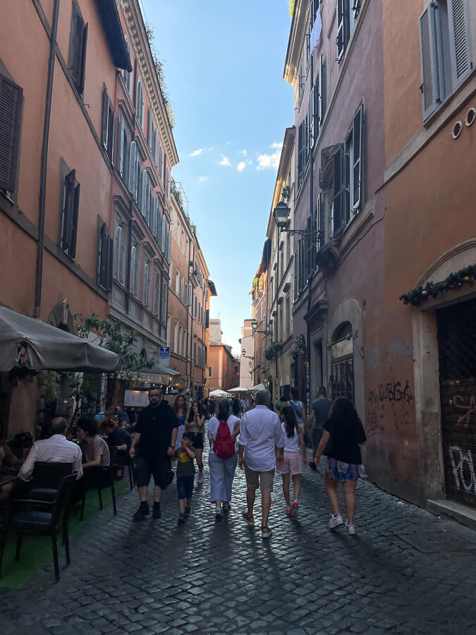 Wandering around Trastevere District is one of the best things to do in Rome.
